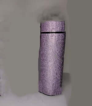 High-Grade Portable Drill Cup with sparkling hand-inlaid diamonds for elegant coffee and tea enjoyment.