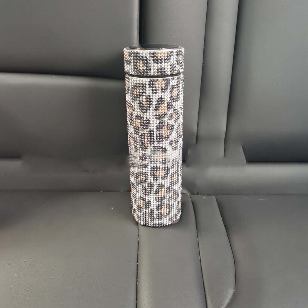 High-Grade Portable Drill Cup featuring a stylish hand-inlaid design, perfect for luxe hydration on the go.