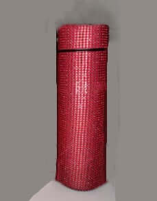 High-Grade Portable Drill Cup in red, featuring diamond-like texture for elegant hydration on the go.