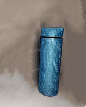 High-Grade Portable Drill Cup with blue diamond-like finish, perfect for stylish coffee or tea on-the-go.