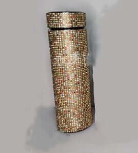 High-Grade Portable Drill Cup with hand-inlaid diamonds for luxurious coffee and tea experiences.