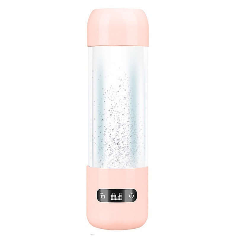 Smart Hydrogen-Rich Water Cup in pink, designed for hydrogen infusion, promoting hydration and health benefits.