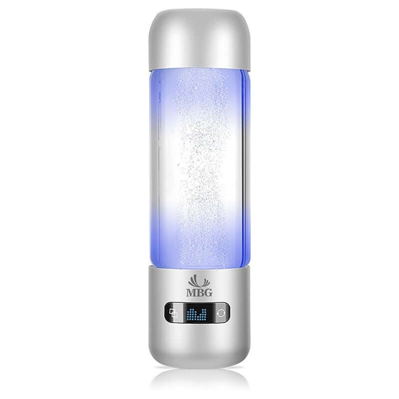 Smart Hydrogen-Rich Water Cup with blue hydrogen infusion, showcasing advanced technology for healthier hydration.
