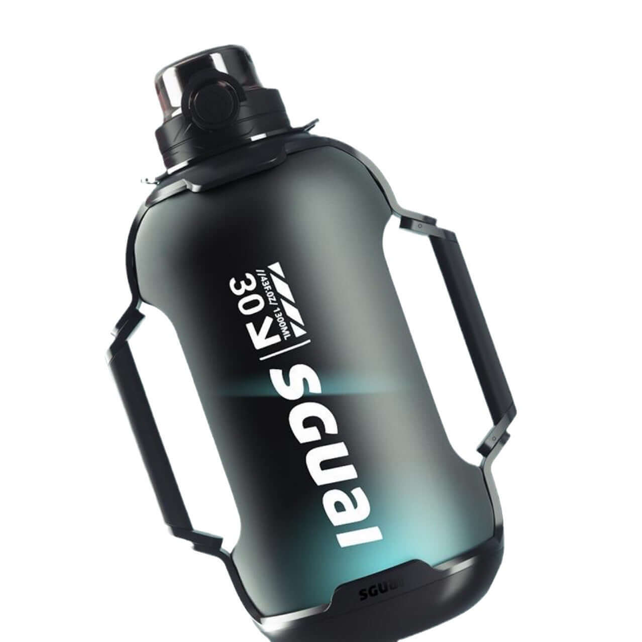Smart Sports Bottle T30, portable fitness kettle for hydration during workouts, sleek black design.