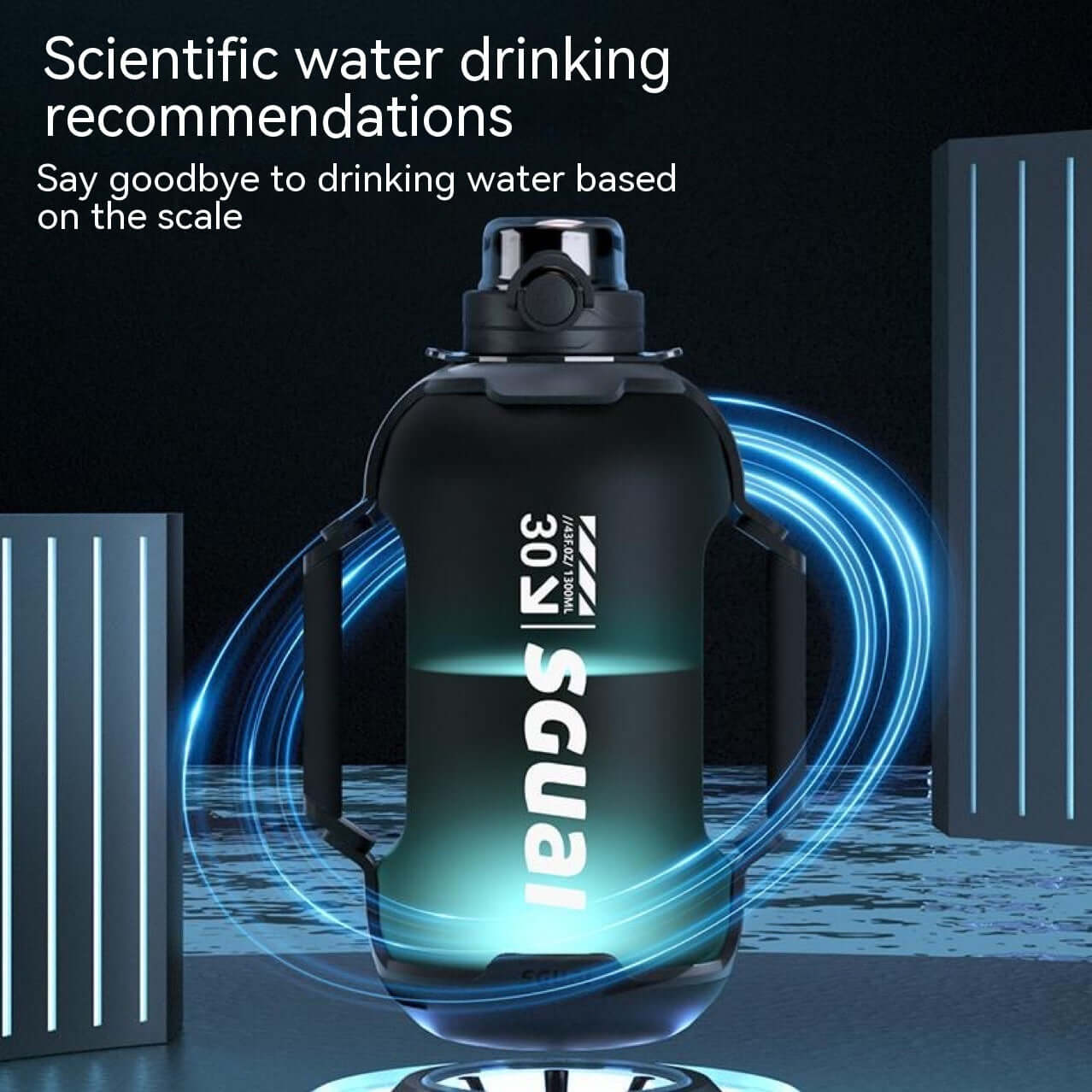 Smart fitness kettle with scientific water drinking recommendations for athletes and hydration enthusiasts.